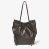 Handtassen Proenza Schouler | Draagtas Met Trekkoord Donkere Chocolade