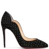 Schoenen Christian Louboutin | Hot Chick Plume 100 Zwart/Slvr (Online) Zwart Zilver